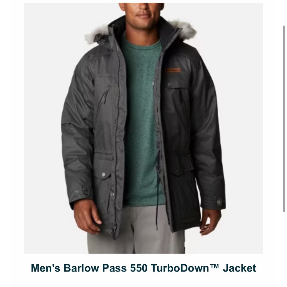 Men’s Barlow Pass 550 Turbodown Jacket by Columbia XXL